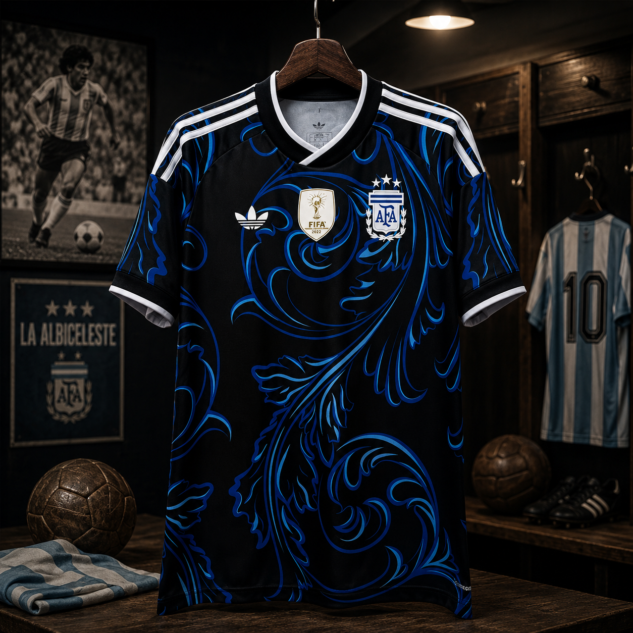 ARGENTINA AWAY FAN VERSION SOLID JERSEY