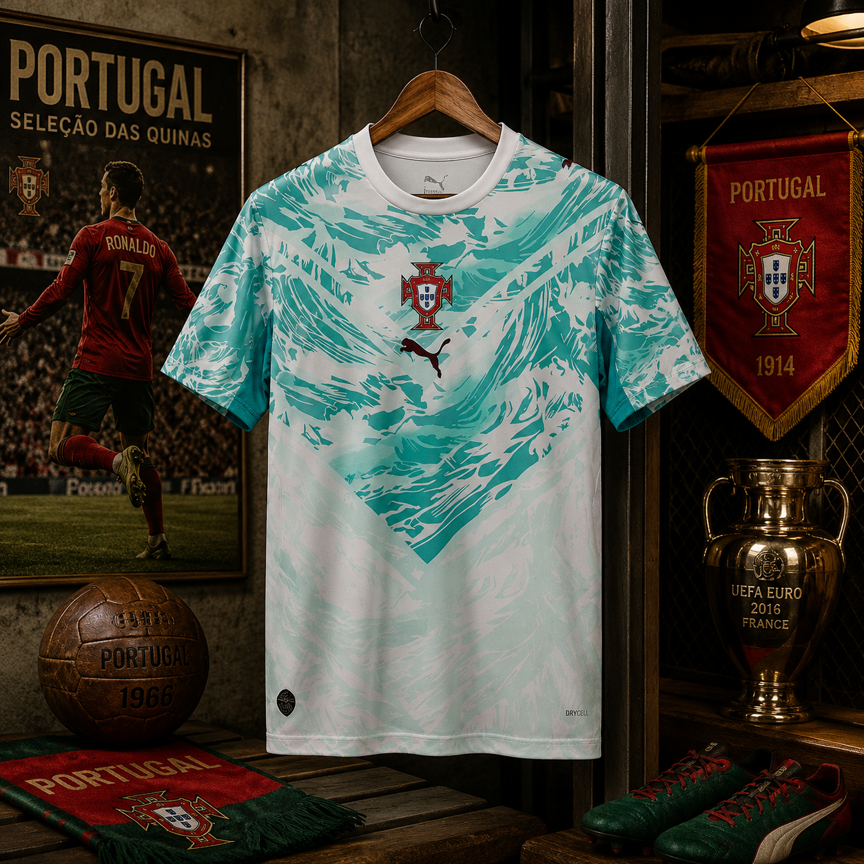 PORTUGAL AWAY FAN VERSION SOLID JERSEY
