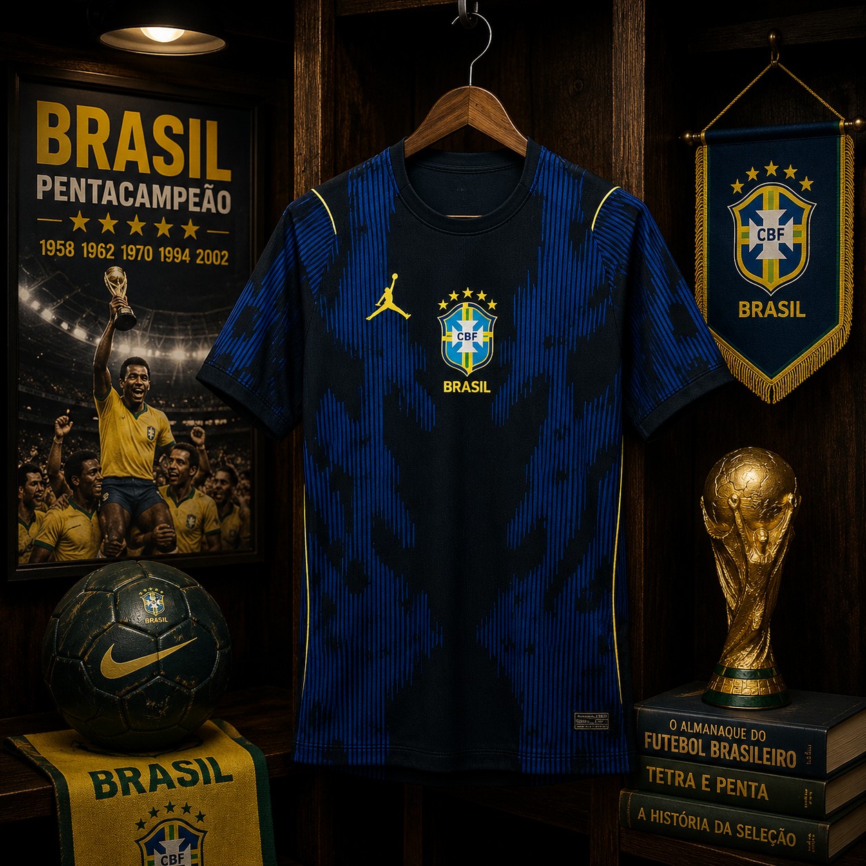 BRAZIL AWAY FAN VERSION SOLID JERSEY
