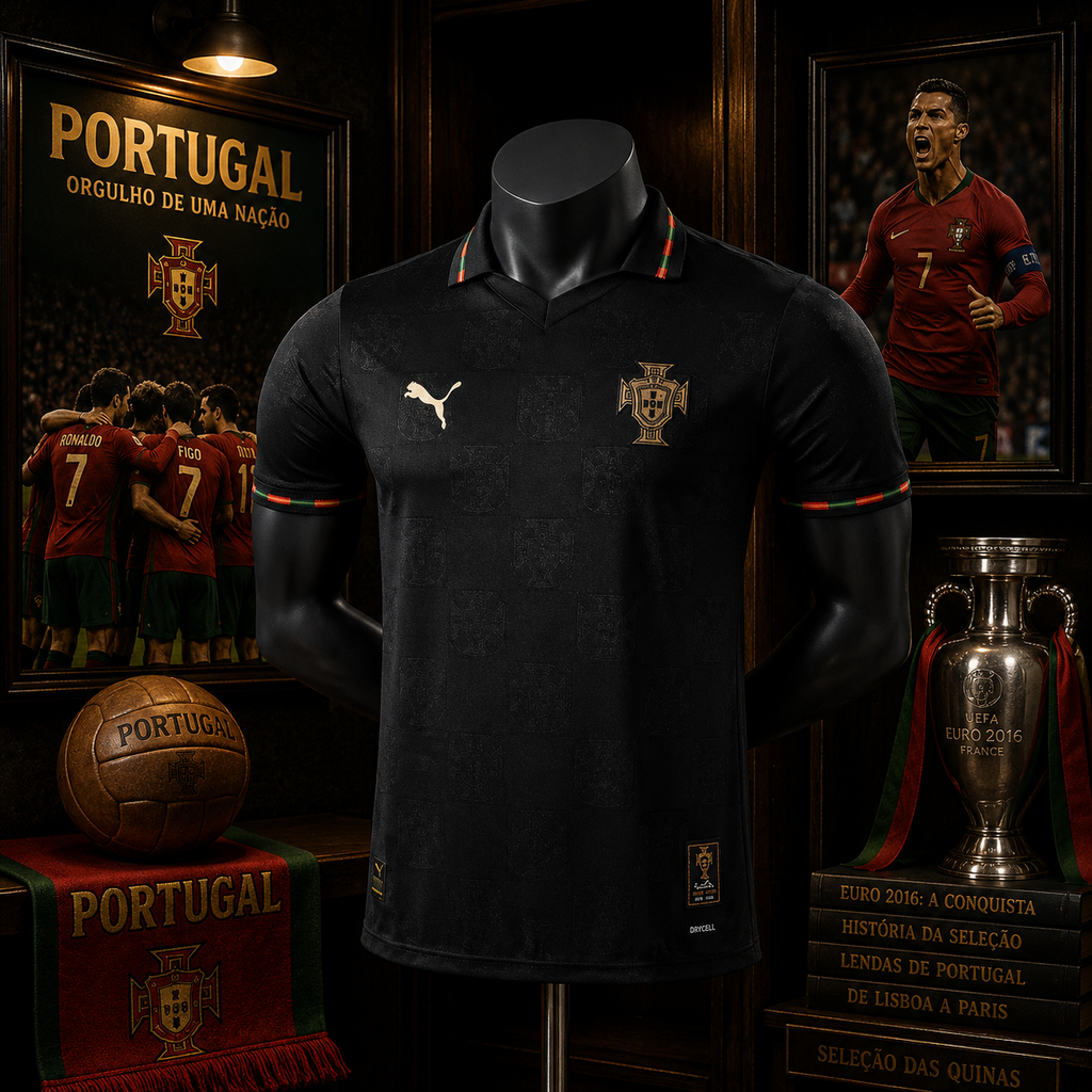 PORTUGAL SPECIAL EDITION BLACK PLAYER VERSION JERSEY