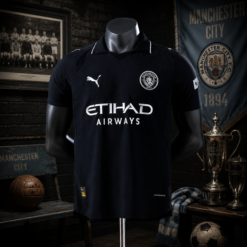 MAN CITY AWAY PLAYER VERSION SOLID JERSEY