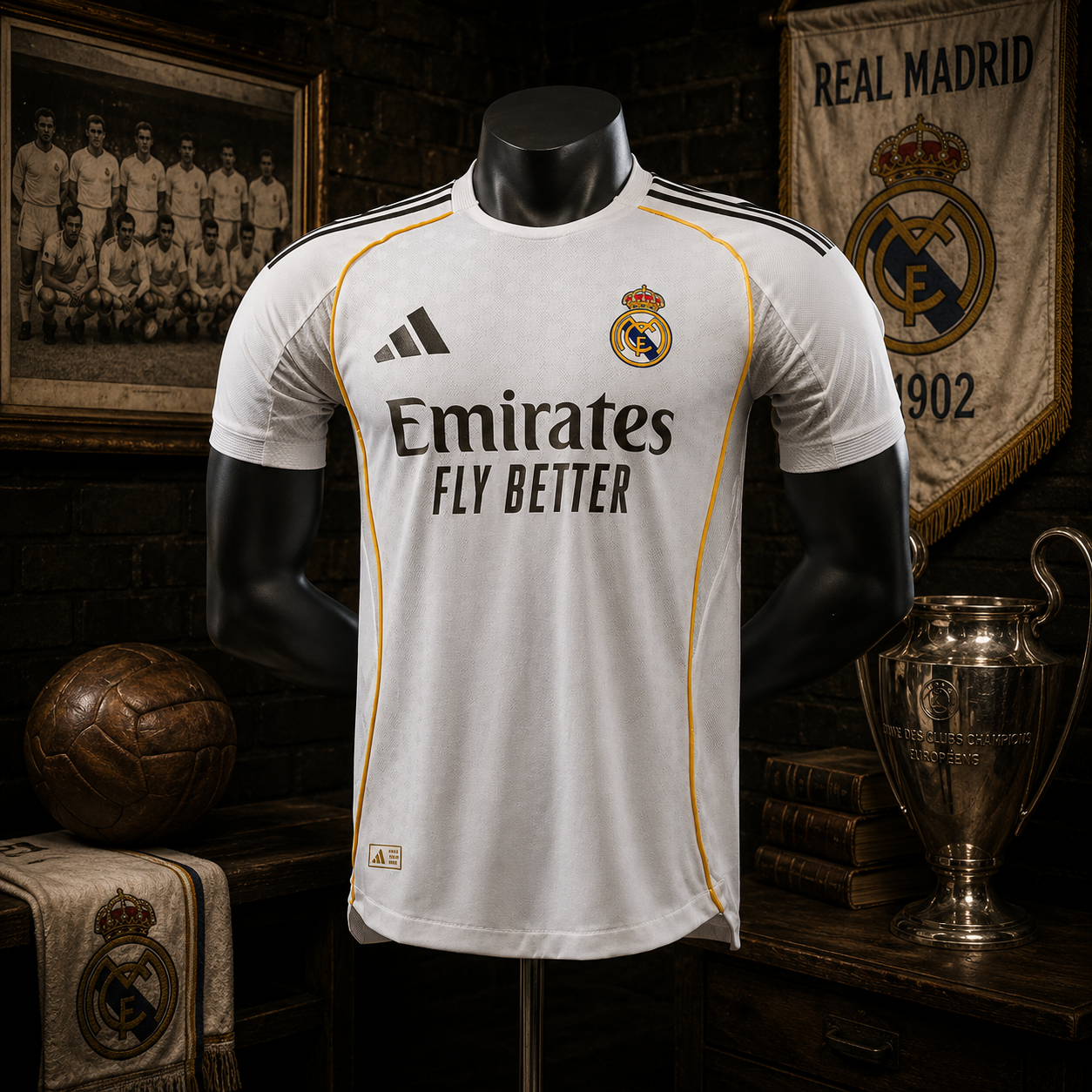 REAL MADRID HOME PLAYER VERSION SOLID JERSEY
