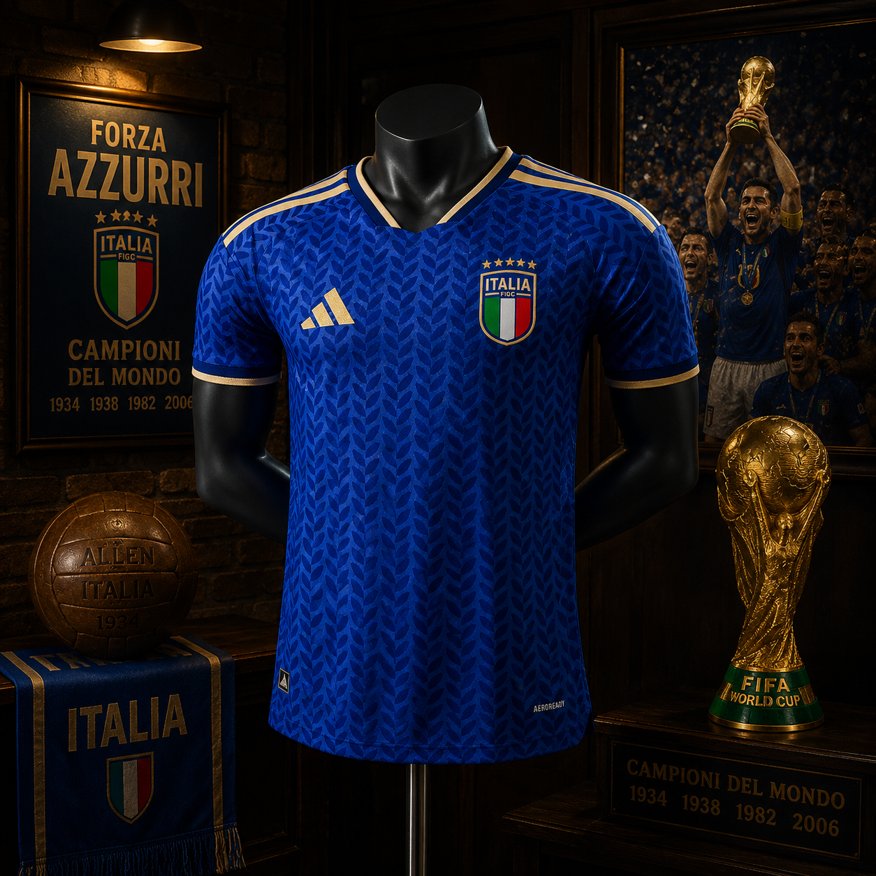 ITALY HOME PLAYER VERSION SOLID JERSEY