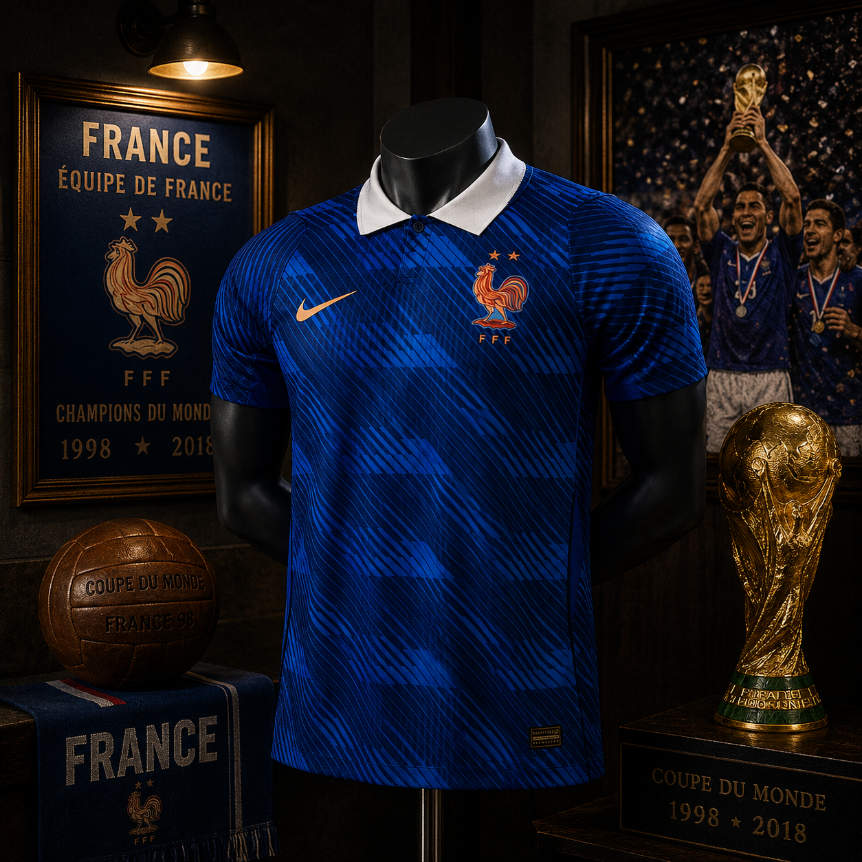 FRANCE HOME PLAYER VERSION SOILD JERSEY