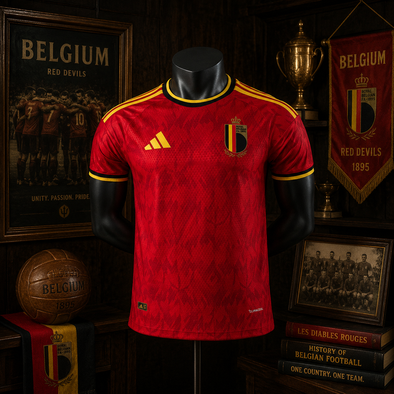 BELGIUM HOME PLAYER VERSION SOLID JERSEY