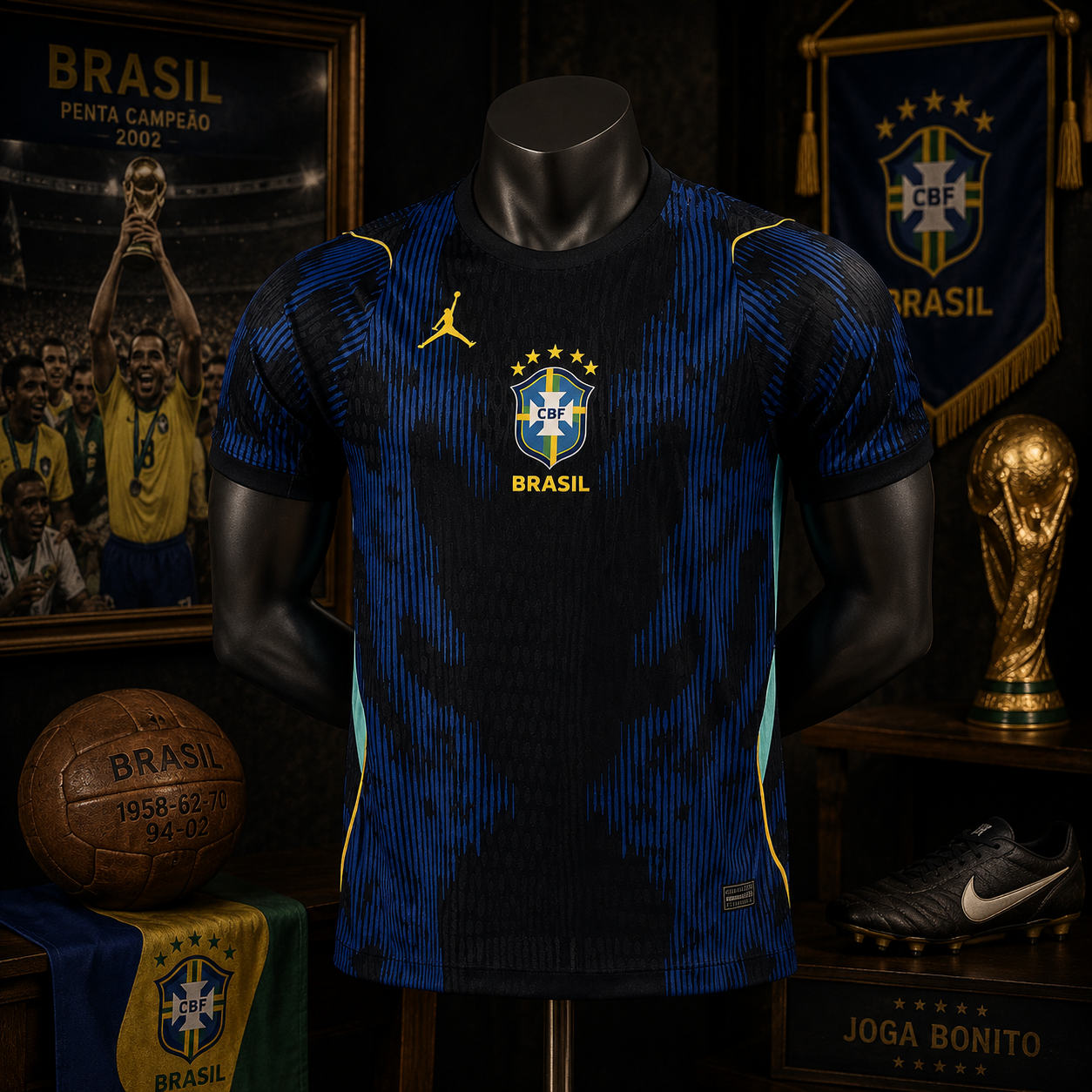 BRAZIL AWAY PLAYER VERSION SOLID JERSEY