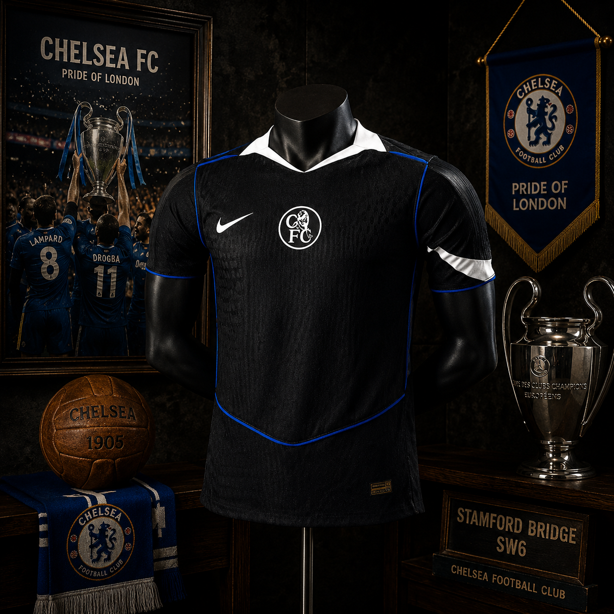 CHELSEA THIRD PLAYER VERSION SOLID JERSEY